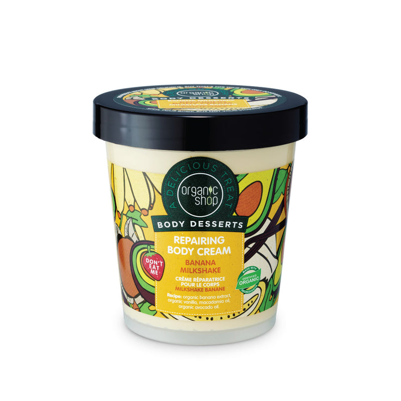 Organic Shop Body Dessert crema riparatrice frullato di banana, 450 ml
