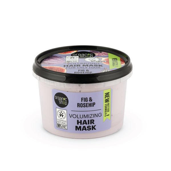 Organic Shop maschera volumizzante capelli per capelli grassi fico e rosa canina, 250 ml