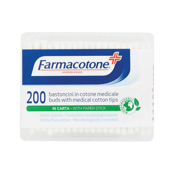 FARMACOTONE bastoncini in cotone medicale - 200 pezzi